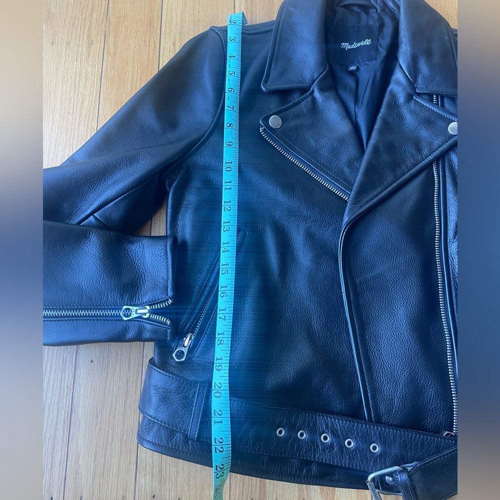Madewell Black Leather Moto Jacket - Picture 8 of 10